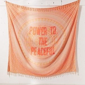 Orange Urban Outiftters wall tapestry